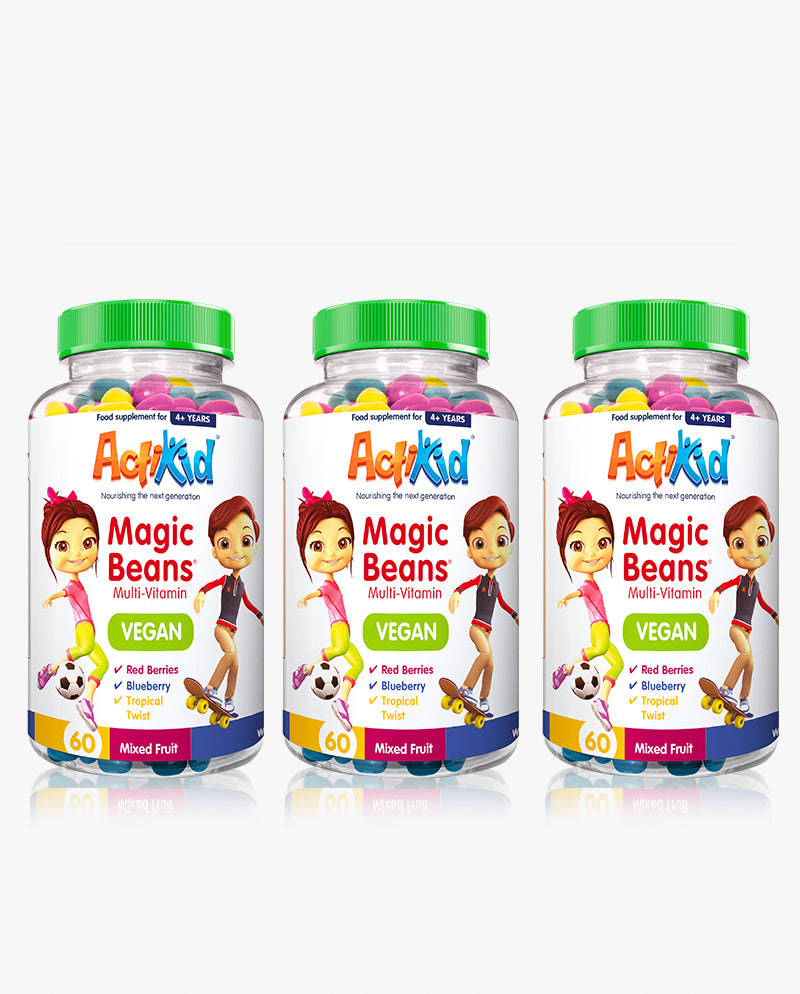 3x NEW Magic Beans Multi-Vitamin Vegan Mixed Fruit 60