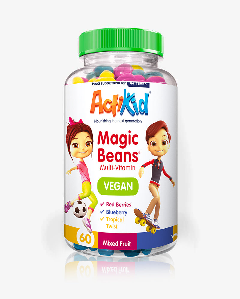 NEW ActiKid® Magic Beans Multi-Vitamin Vegan Mixed Fruit 60