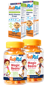2x Magic Beans Orange 90s, 2x Multi-Vitamin Drops 25ML